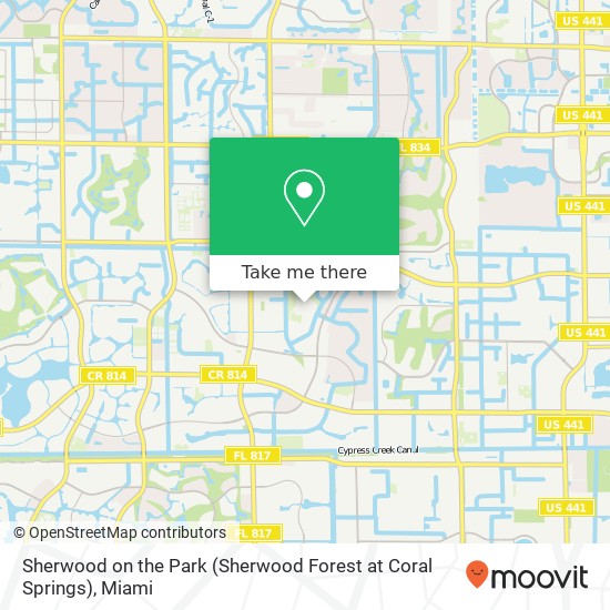 Mapa de Sherwood on the Park (Sherwood Forest at Coral Springs)