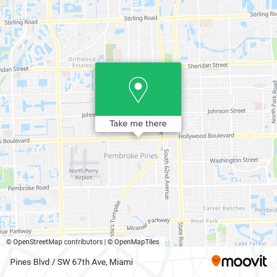 Pines Blvd / SW 67th Ave map