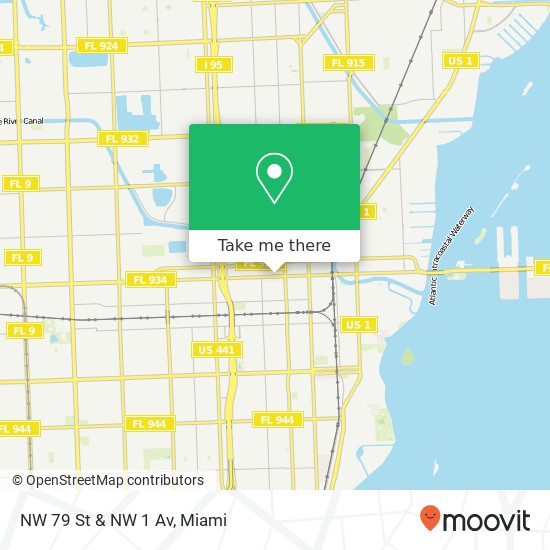 NW 79 St & NW 1 Av map