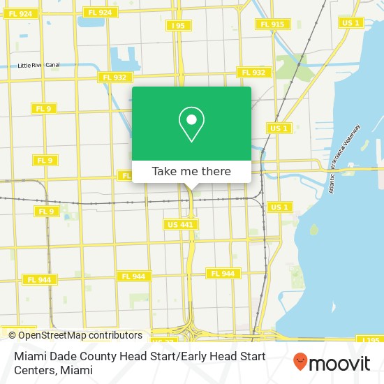 Miami Dade County Head Start / Early Head Start Centers map