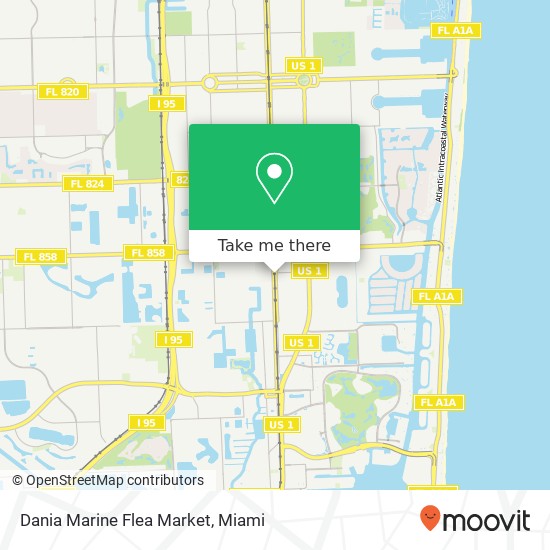 Mapa de Dania Marine Flea Market
