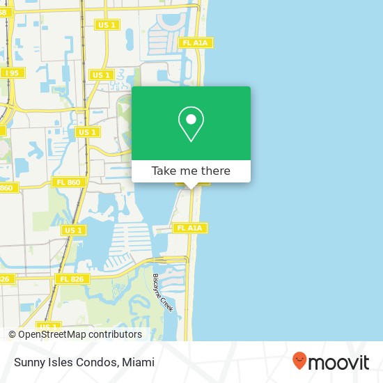 Sunny Isles Condos map