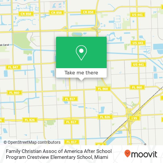 Family Christian Assoc of America After School Program Crestview Elementary School map