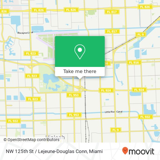 NW 125th St / Lejeune-Douglas Conn map