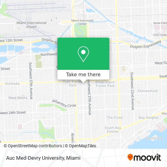Mapa de Auc Med-Devry University