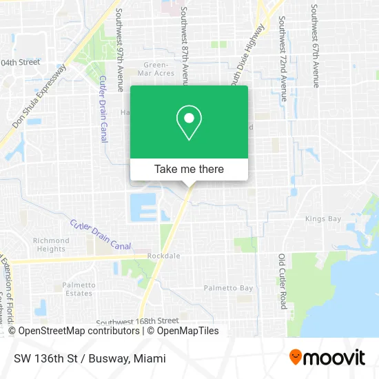 SW 136th St / Busway map
