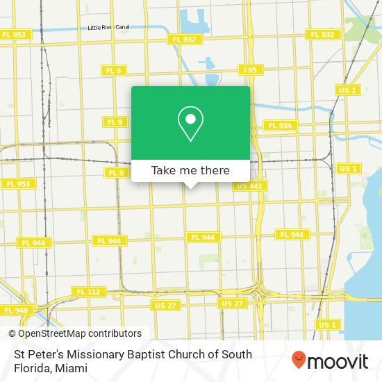 Mapa de St Peter's Missionary Baptist Church of South Florida