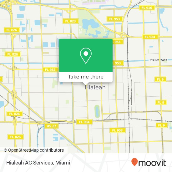 Hialeah AC Services map