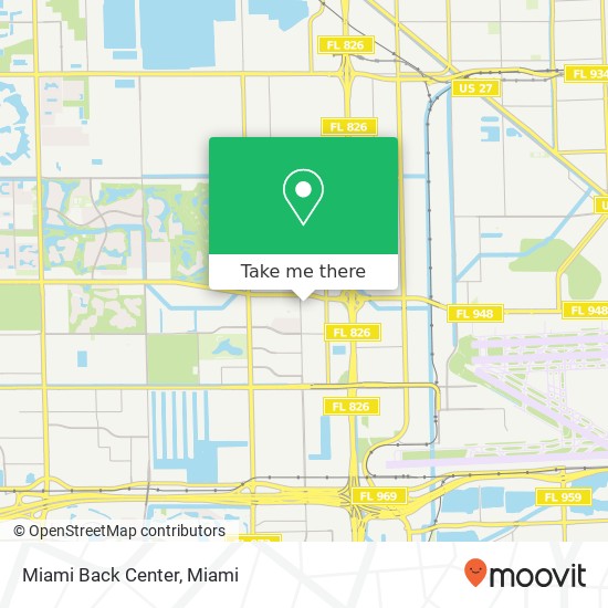 Mapa de Miami Back Center