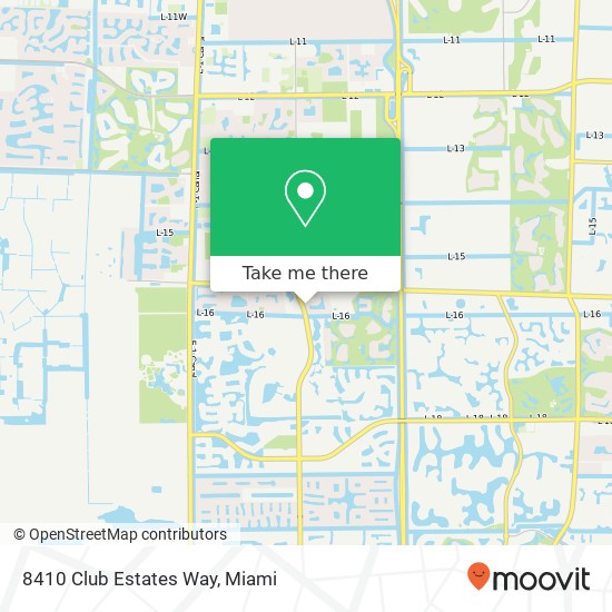 Mapa de 8410 Club Estates Way