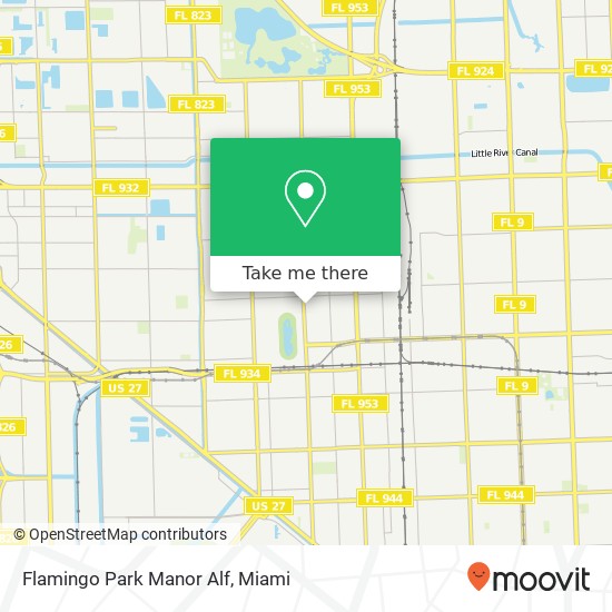 Mapa de Flamingo Park Manor Alf