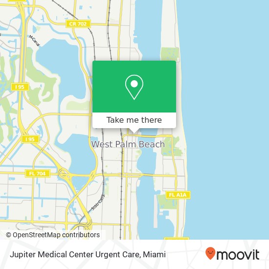 Jupiter Medical Center Urgent Care map