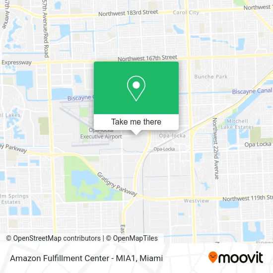 Amazon Fulfillment Center - MIA1 map