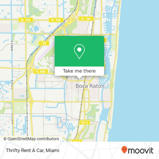 Thrifty Rent A Car map