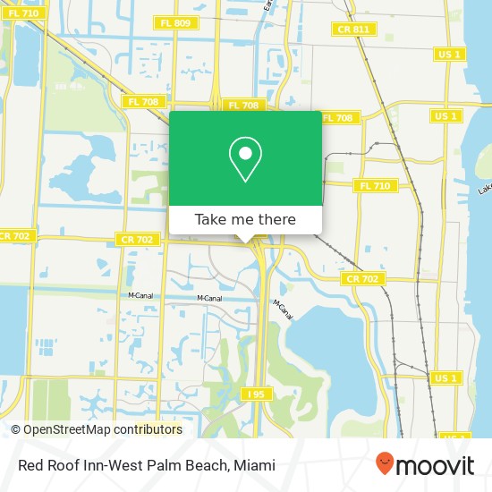 Red Roof Inn-West Palm Beach map