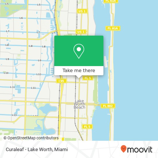 Curaleaf - Lake Worth map