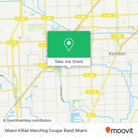 Mapa de Miami Killian Marching Cougar Band