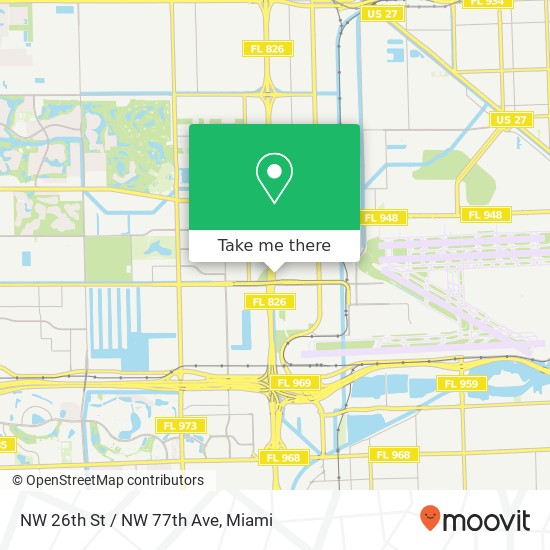 NW 26th St / NW 77th Ave map