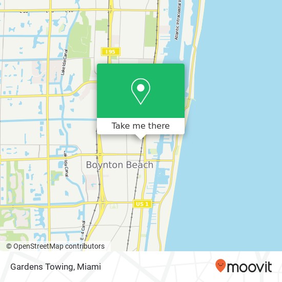 Gardens Towing map