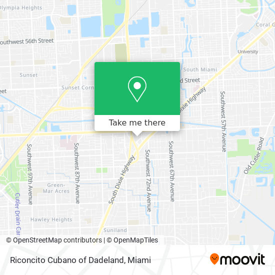 Mapa de Riconcito Cubano of Dadeland