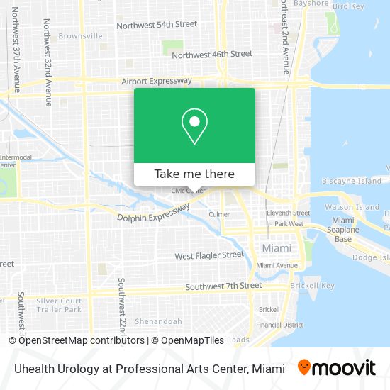 Uhealth Urology at Professional Arts Center map