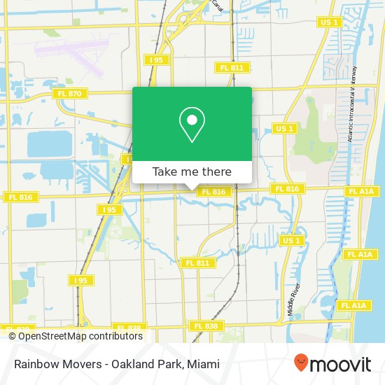 Rainbow Movers - Oakland Park map