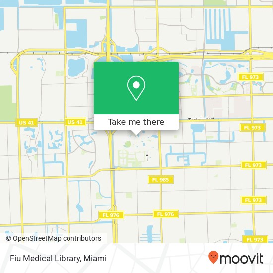 Fiu Medical Library map