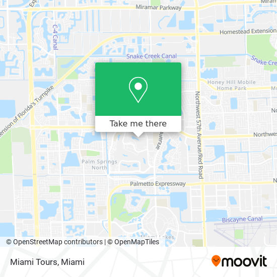 Miami Tours map