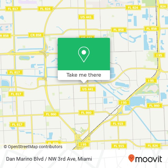 Mapa de Dan Marino Blvd / NW 3rd Ave