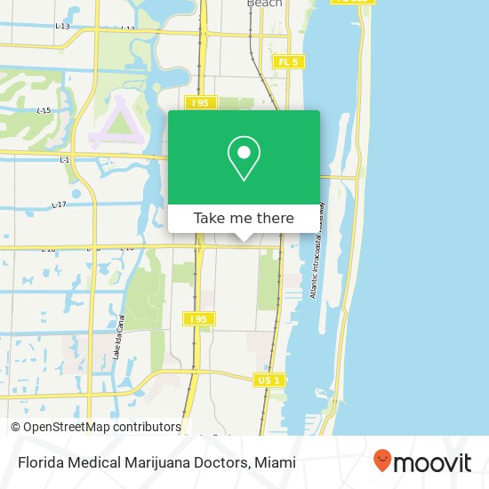 Mapa de Florida Medical Marijuana Doctors