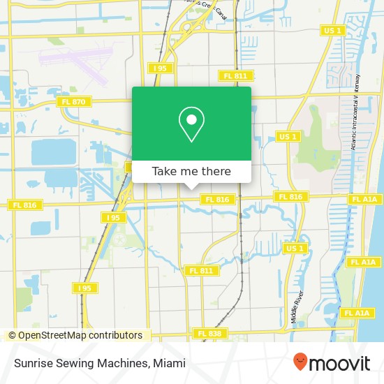 Mapa de Sunrise Sewing Machines