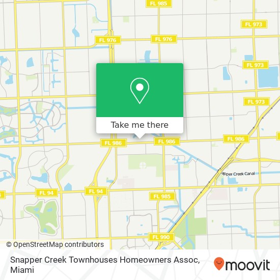 Mapa de Snapper Creek Townhouses Homeowners Assoc