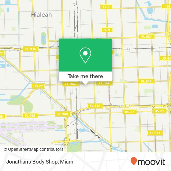 Jonathan's Body Shop map