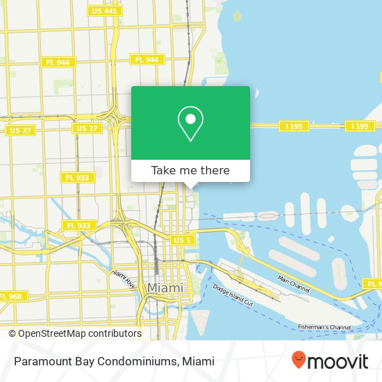 Mapa de Paramount Bay Condominiums