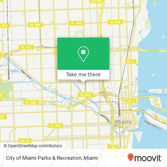 City of Miami Parks & Recreation map