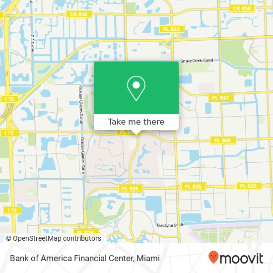 Mapa de Bank of America Financial Center