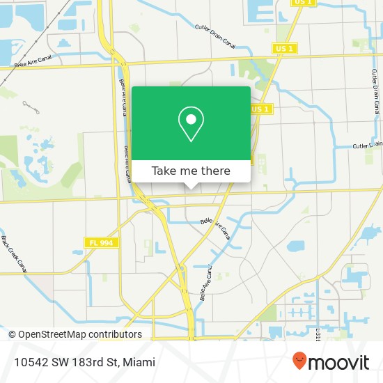 10542 SW 183rd St map