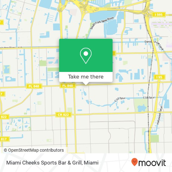 Mapa de Miami Cheeks Sports Bar & Grill