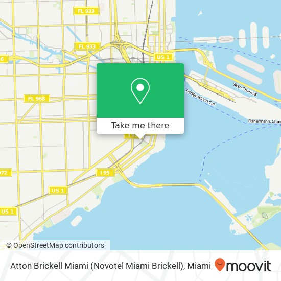 Atton Brickell Miami (Novotel Miami Brickell) map