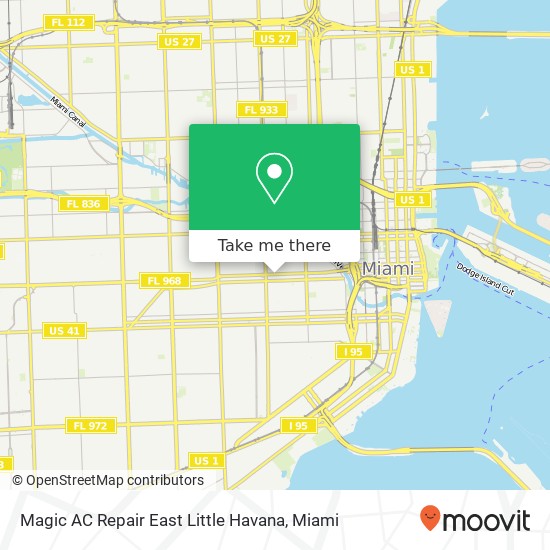 Magic AC Repair East Little Havana map