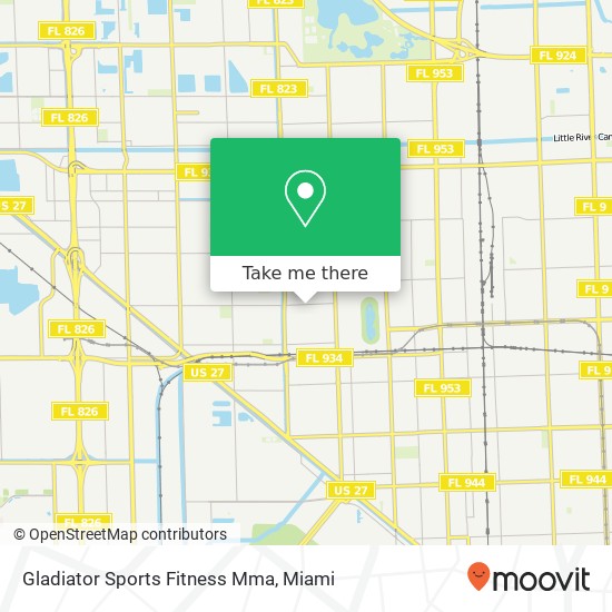 Mapa de Gladiator Sports Fitness Mma