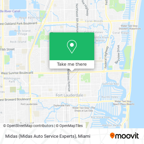 Mapa de Midas (Midas Auto Service Experts)