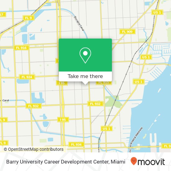 Mapa de Barry University Career Development Center