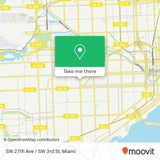 SW 27th Ave / SW 3rd St map