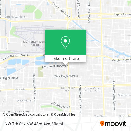 Mapa de NW 7th St / NW 43rd Ave