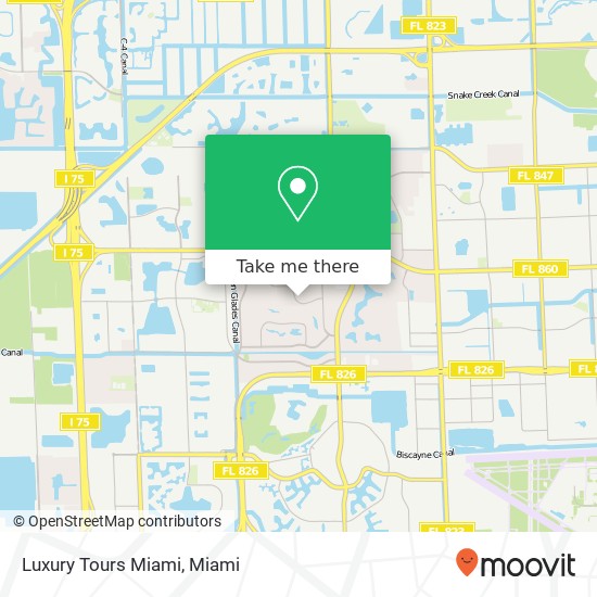 Luxury Tours Miami map