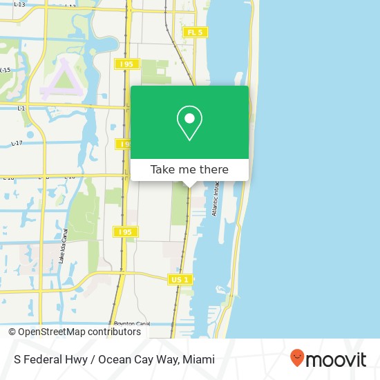 S Federal Hwy / Ocean Cay Way map