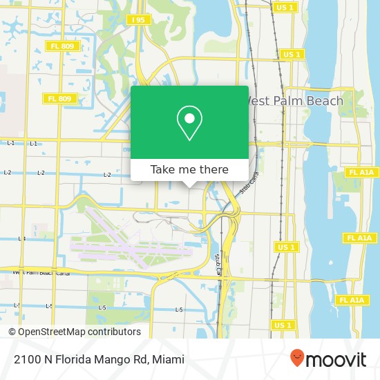 Mapa de 2100 N Florida Mango Rd