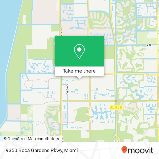 Mapa de 9350 Boca Gardens Pkwy