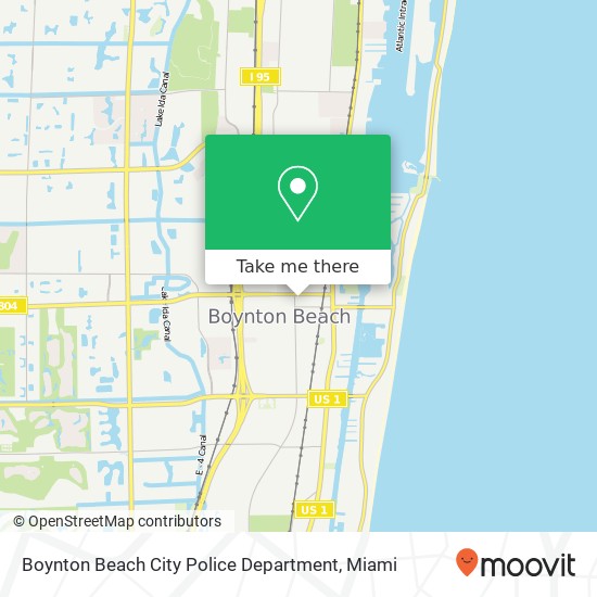 Boynton Beach City Police Department map